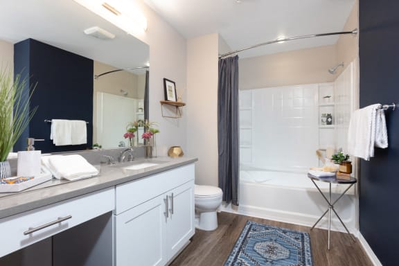 Bathroom With Bathtub at Montrachet Apartments, Napa
