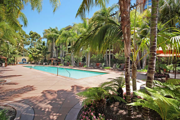 Relaxing Swimming Pool With Sundeck at The Promenade Rio Vista, San Diego