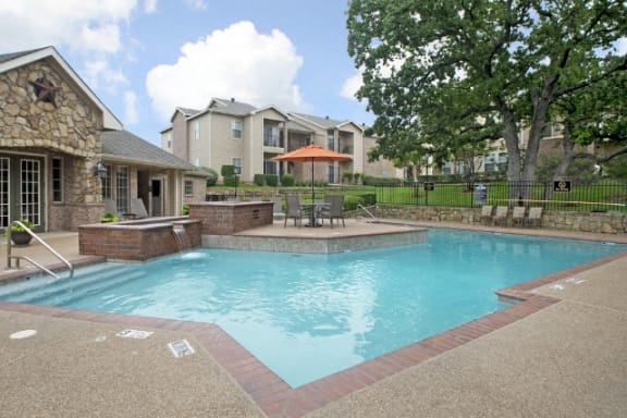 Pool With Sundecks at Southgate Glen, Weatherford, Texas