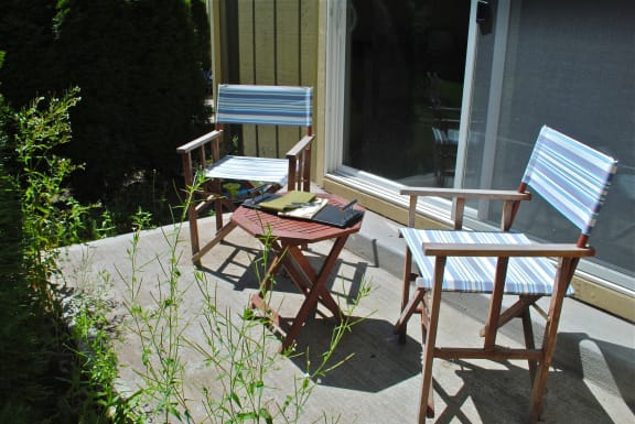 Beautiful balcony at Commons at Timber Creek Apartments, Portland, OR, 97229