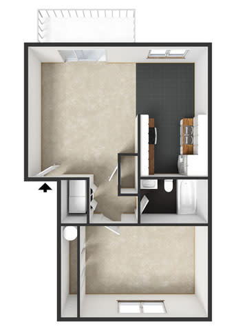 Carlton Floorplan at Commons at Timber Creek Apartments, Portland, OR