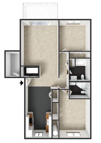 Florence Floorplan at Commons at Timber Creek Apartments, Portland, Oregon
