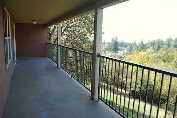 Balcony at Commons at Sylvan Highlands Apartments, Portland