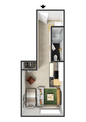Corsica Floor Plan at Commons at Sylvan Highlands Apartments, Portland, OR, 97225
