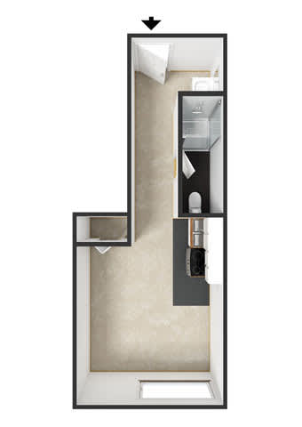 Corsica Floor Plan at Commons at Sylvan Highlands Apartments, Portland, 97225