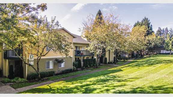 From your patio, enjoy views of our private park or beautifully landscaped grounds! at Commons at Avalon Park Apartments, Tigard, Oregon