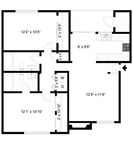at Commons at Hawthorn Village Apartments, Hillsboro, OR
