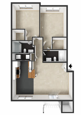 at Commons at Hawthorn Village Apartments, Hillsboro, Oregon