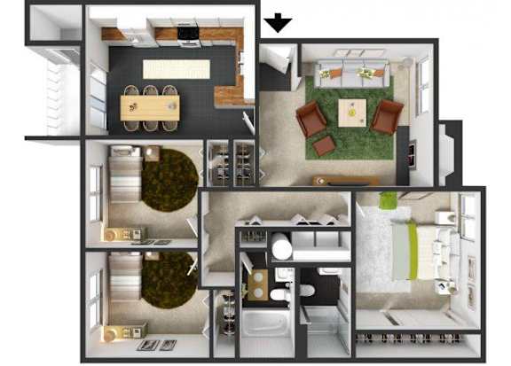 at Commons at Hawthorn Village Apartments, Oregon