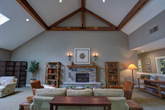 Fireplace Lounge at Commons at Dawson Creek Apartments, Hillsboro, 97124