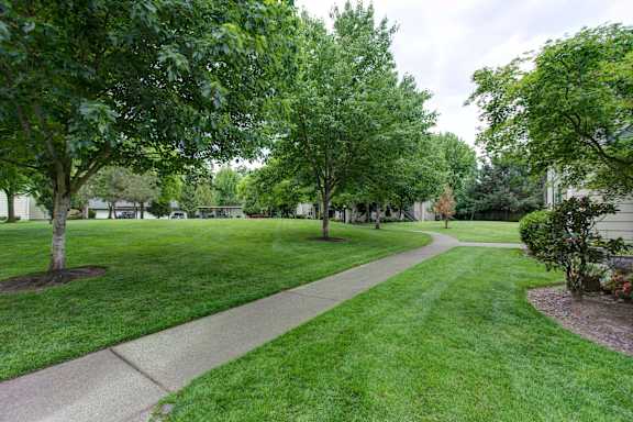 Green Space Walking Trail at Commons at Dawson Creek Apartments, Hillsboro, OR