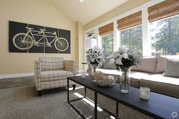Couch and table at Commons at Creekside Apartments, Hillsboro