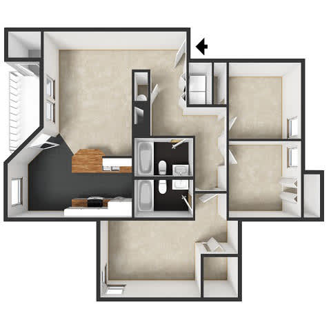 at Commons at Creekside Apartments, Hillsboro, Oregon