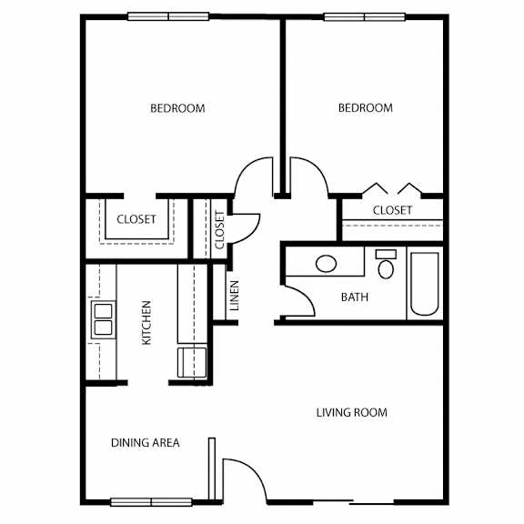 B1 Floor Plan at The Abbey Apartments in Longview, Texas, TX