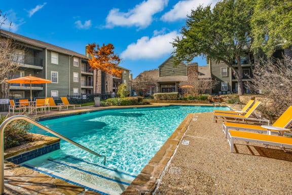 saltwater pool and sundeck at Newport Apartments, Texas, 75062