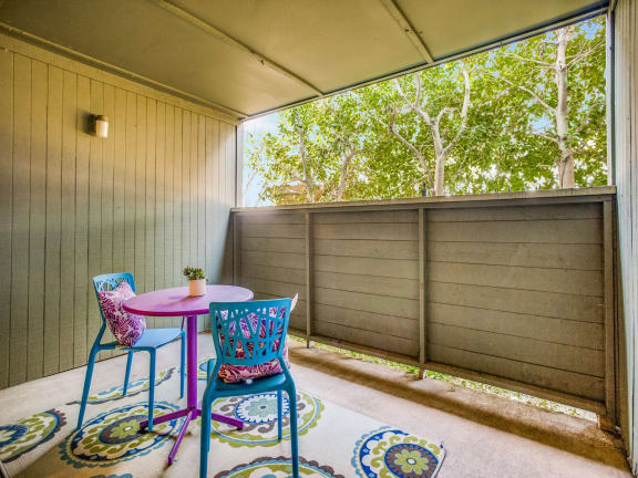 Patio Area at Newport Apartments, CLEAR Property Management, Irving, TX, 75062