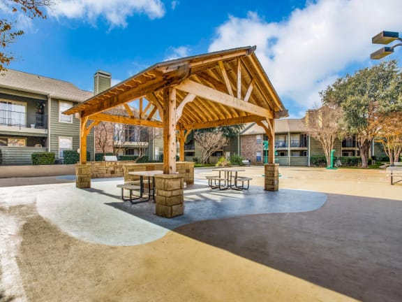 Outdoor Picnic Area with Scenic Views at Newport Apartments, Irving, TX