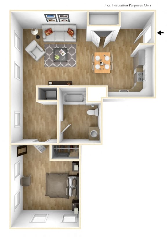 One Bedroom Apartment Floor Plan Sacred Heart Apartments