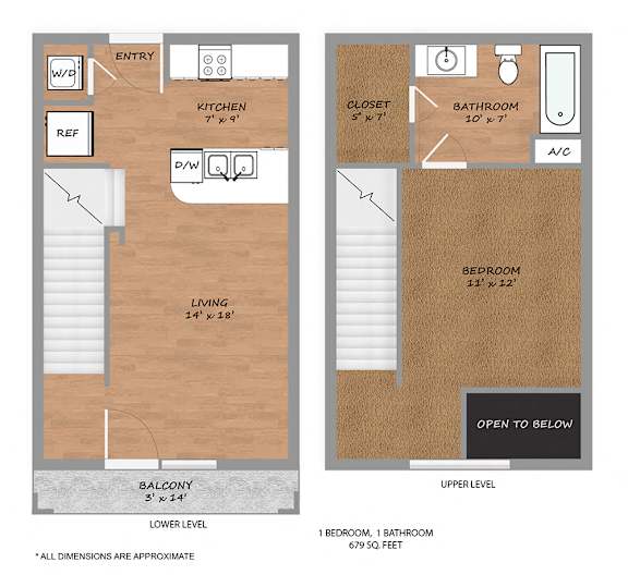 1 bed 1 bath at East End Lofts at the Railyard Apartments, Denton, TX