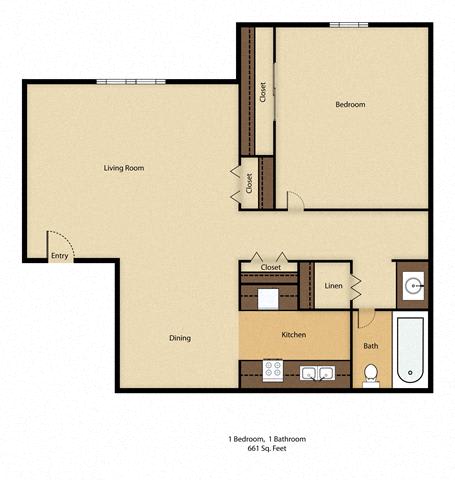 1 Bed 1 Bath
