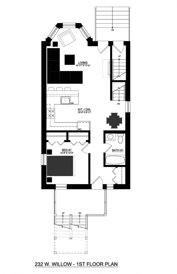 232 Willow 3 Bedroom Floor Plan