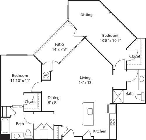 C3B- 55+ Adult Living Floorplan at Reunion at Redmond Ridge, Redmond, 98053