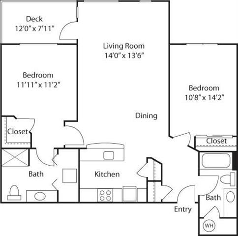 C4- 55+ Adult Living Floorplan at Reunion at Redmond Ridge, Redmond, Washington