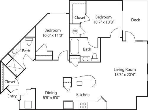 C6- 55+ Adult Living Floorplan at Reunion at Redmond Ridge, Redmond, 98053