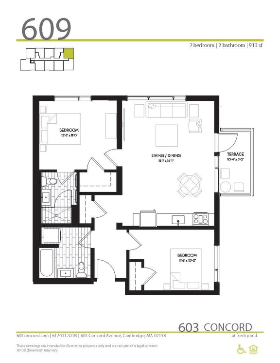 Floor Plan at 603 Concord, Cambridge, 02138