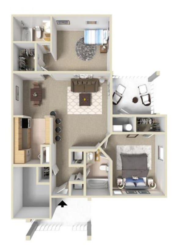 Fairmont III Floor Plan at Ashton Creek Apartments, PRG Real Estate Management, Chester