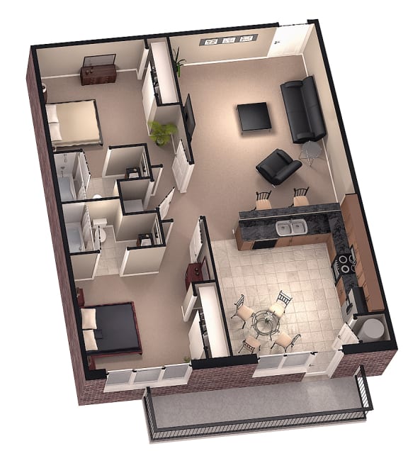 Spacious 2 bd loft at Cat's Cabanas