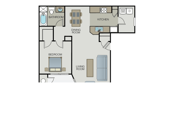 1 Bed, 1 Bath Floorplan at Harvest Park