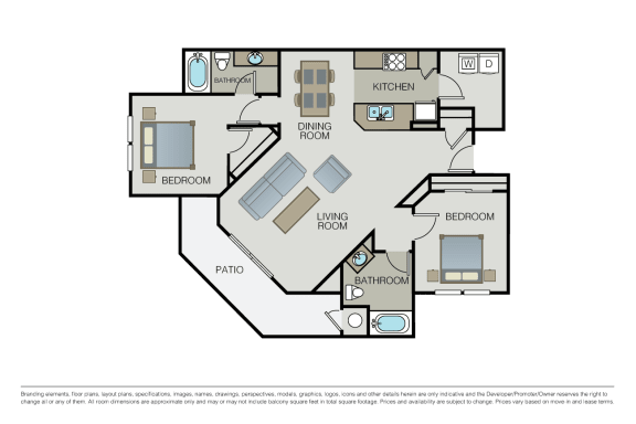 2 Bed, 2 Bath Floorplan at Harvest Park