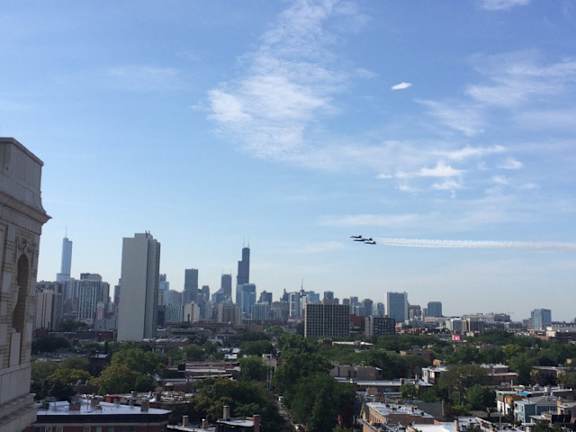 City View From Rooftop at Park View Apartments, Illinois