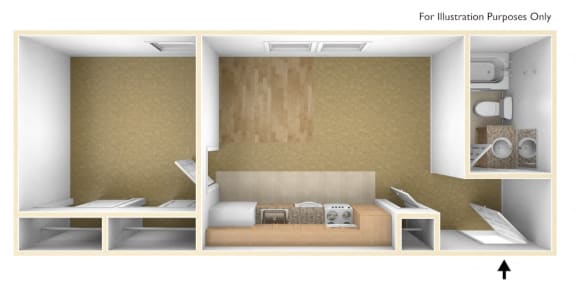 Studio Apartment Floor Plan Loring House Apartments