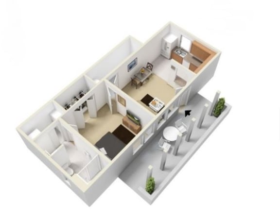 Broadway Floorplan at Russellville Commons, Portland, OR, 97216