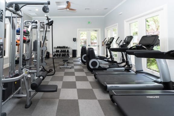 Fitness Center with Free Weights at Missions at Chino Hills, California