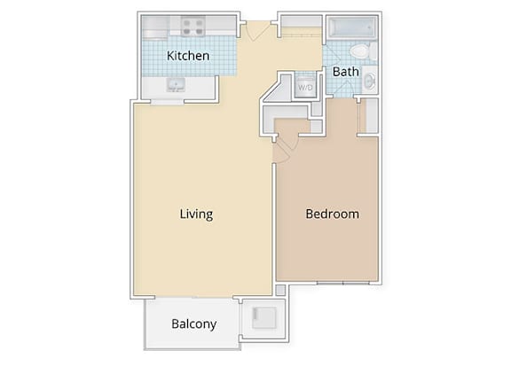 one bedroom one bathroom apartments at Residences at Rio in Gaithersburg