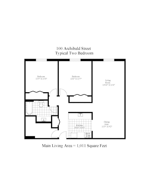 100 Archibald Two Bedroom A Image