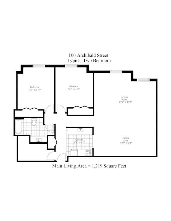100 Archibald Two Bedroom B Image