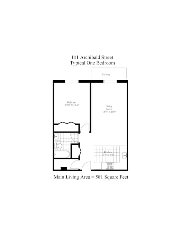 101 Archibald One Bedroom Image