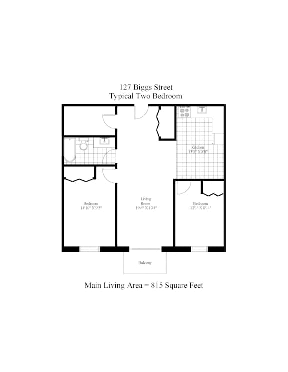 127 Biggs Street Two Bedroom + Balcony Image