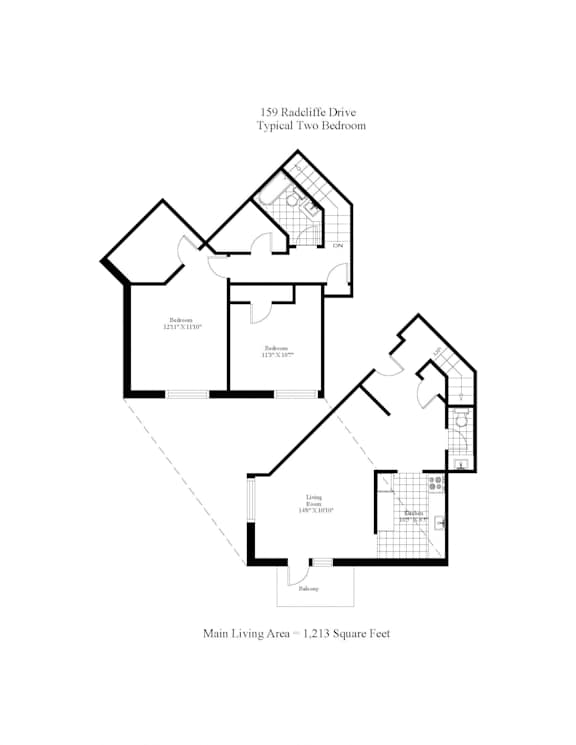 Floor Plan Two Bedroom Two Level