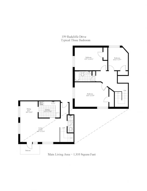Floor Plan Three Bedroom Two Level