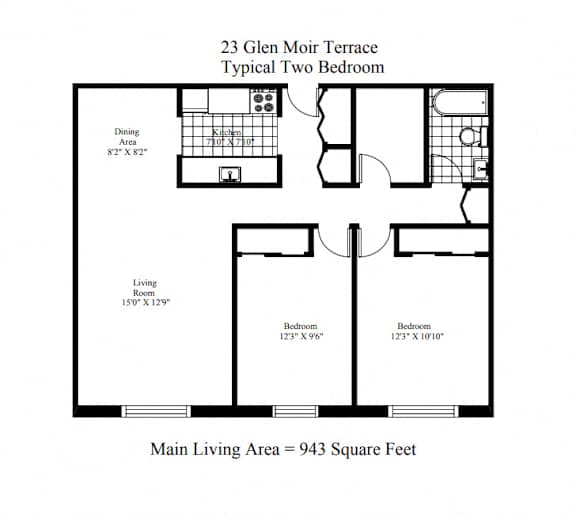 Typical 2 Bedroom Floor Plan