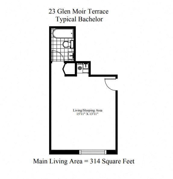 Typical Bachelor Floor Plan