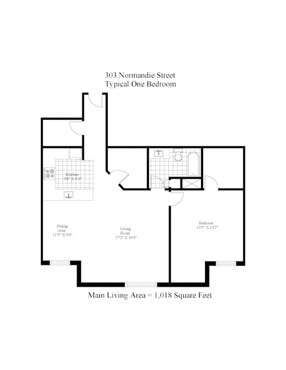 303 Normandie Street One Bedroom Image