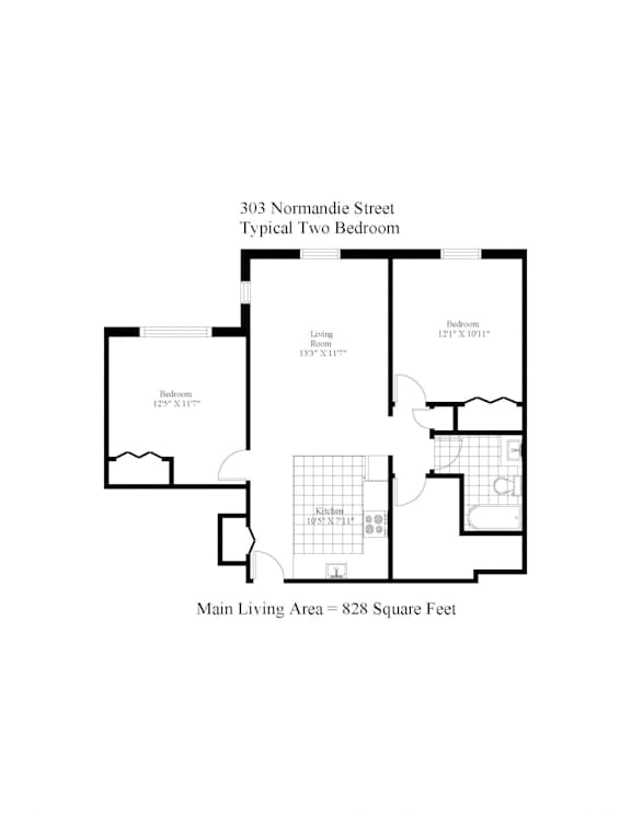 303 Normandie Street Two Bedroom A Image