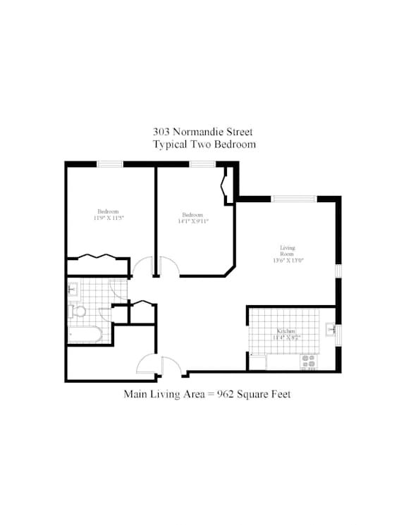 303 Normandie Street Two Bedroom B Image