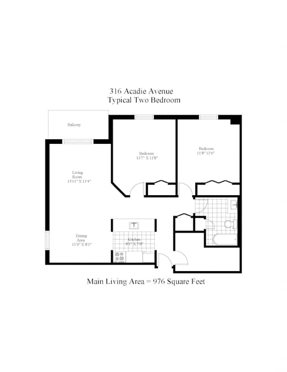 316 Acadie Two Bedroom B Image